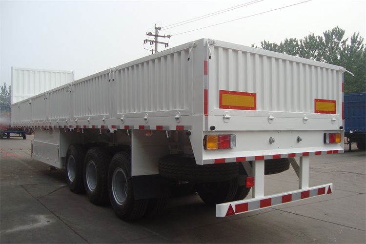 50T Straight Beam Semi Trailer With Side Walls
