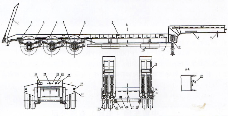 Structure Specifications and Details lowbed trailer219741 jpg Structure Specifications and Details lowbed trailer219741 jpg